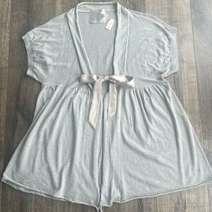 Victoria's Secret Soft Gray Short lightweight Sweater Robe